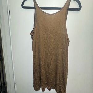 Elegant Tan Sleeveless Women's Tank Top